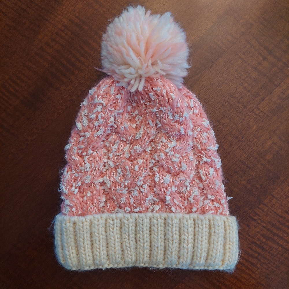 Pink Fuzzy Knitted Beanie